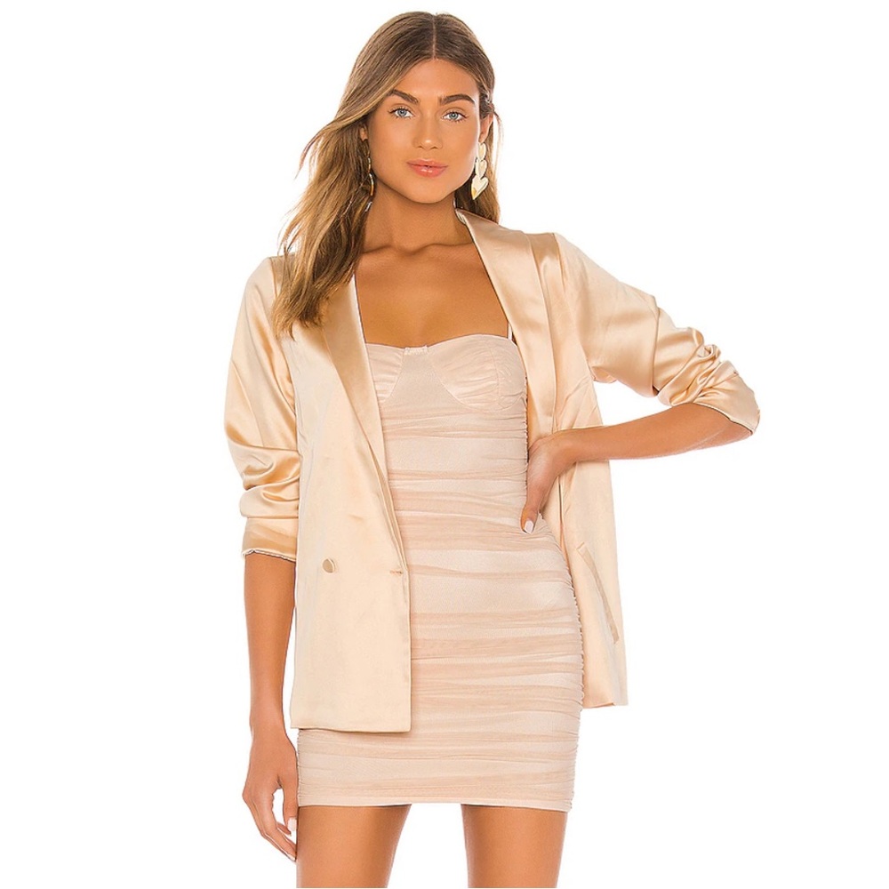 superdown Nude Ruched Mini Dress - Picture 3 of 11